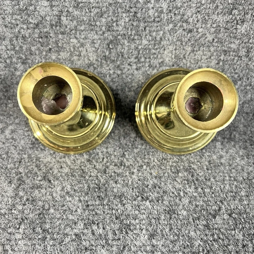 Pair of Vintage Baldwin‎ Brass Candlestick Holders,  Heavy
